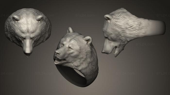 Jewelry rings (Bear ring 21mm, JVLRP_0004) 3D models for cnc